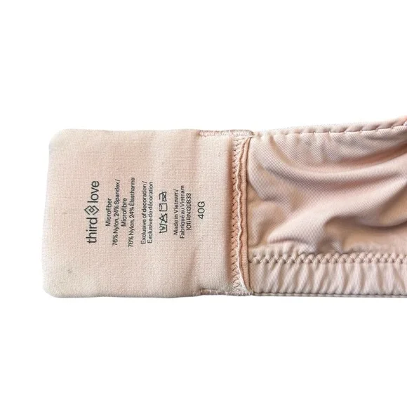 Third Love Thirdlove Bra Size 40G "Mocha" T Shirt Opaque Underwire Full Coverage - Picture 9 of 10